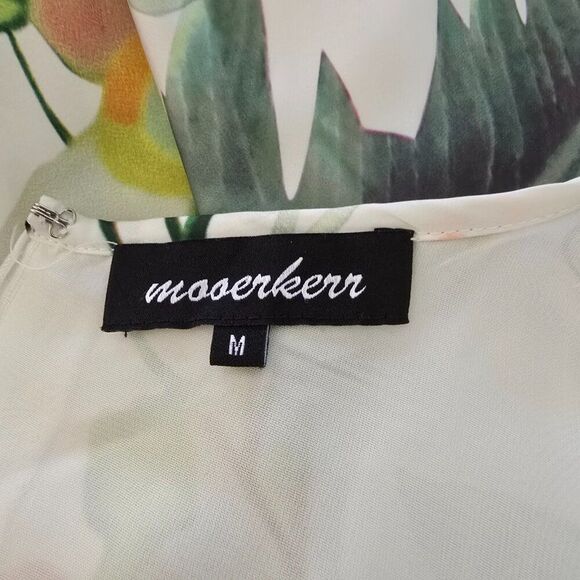 MOOERKERR Dress Floral Embroidered Body Sleeveless Back Zip Sz M - Picture 11 of 13